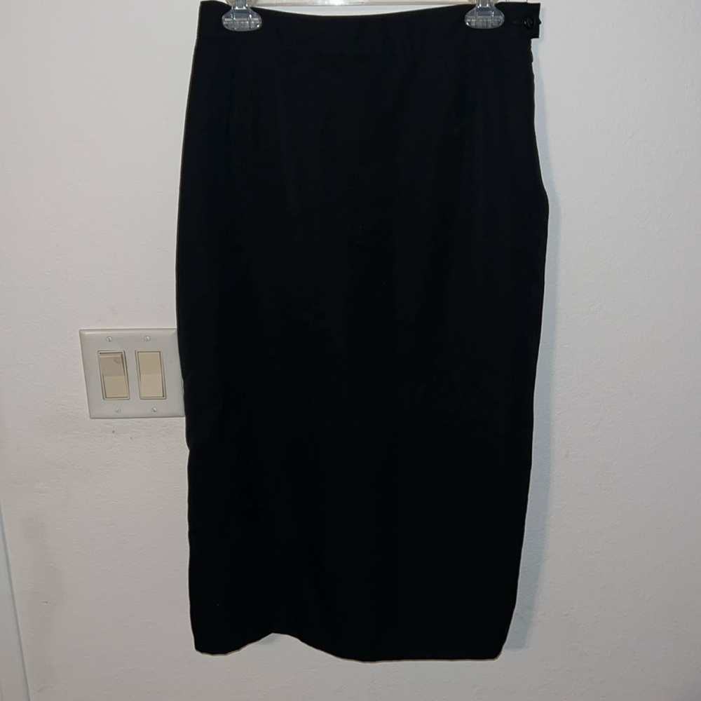 Pat Harvey / Paola Rossini 100% Wool Pencil Skirt- Black